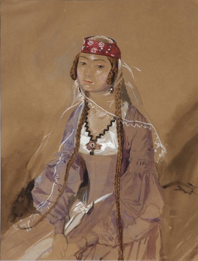 Portrait of Countess Marta Sologashvili, Princess Eristavi by Grigori Grigorevich Gagarin