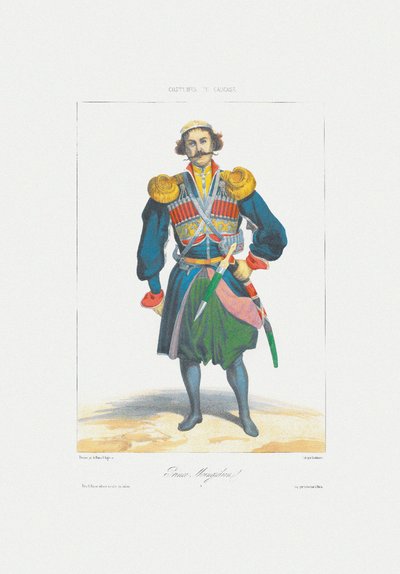 Prince of Megrelia From: Scenes, Paysages, Meurs et Costumes du Caucase, 1840 by Grigori Grigorevich Gagarin