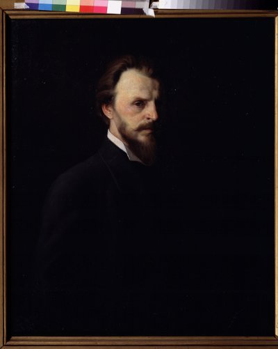 Self portrait. Painting by Grigori Grigoryevich Myasoyedov (1834-1911) by Grigori Grigoryevich Myasoedov