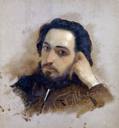 Portrait of the Author Vsevolod Garshin by Grigoriy Myasoyedov