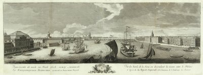 View of the Neva Downstream between the Winter Palace and the Academy of Sciences Book to the 50th anniversary of St Petersburg by Grigory Anikeevich Kachalov