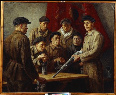 Stakhanov Brigade - Stakhanovite movement by Grigory Grigorievich Ryazhsky