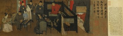 Night Revels of Han Xizai (Detail) by Gu Hongzhong (after)