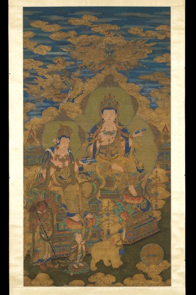 Two versions of bodhisattva Guanyin by Guanpeng (after) Ding