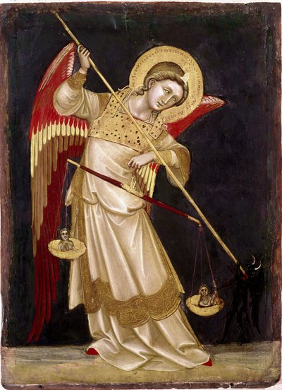Angel Weighing a Soul on a Scale by Guariento di Arpo