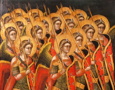 Armed Band of Angels (detail) by Guariento di Arpo