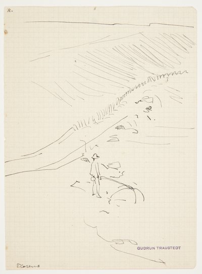 Landscape with Net Fisherman. Florence by Gudrun Traustedt