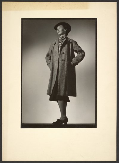 Woman modeling coat by Günther Krampf