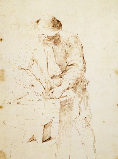 Coin minter by Guercino