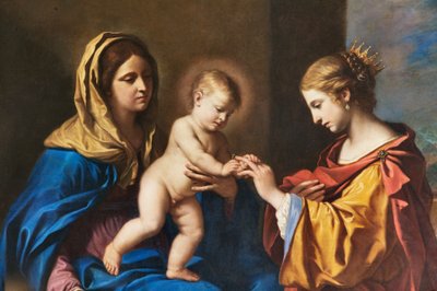 Mystical Marriage of Saint Catherine (detail) by Guercino