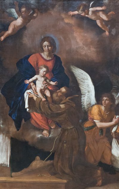 Our Lady Presents the Child to Blessed Felice da Cantalice by Guercino (1591 1666)