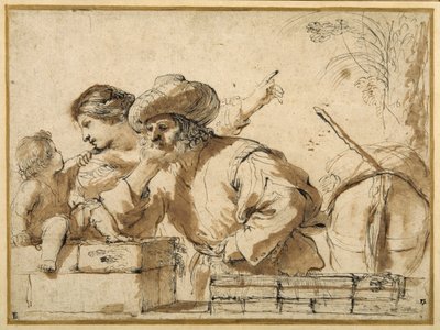 The Rest on the Flight by Guercino