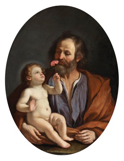 Saint Joseph with the Christ Child by Guercino