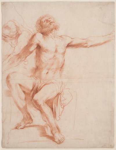 Seated Male Figure by Guercino
