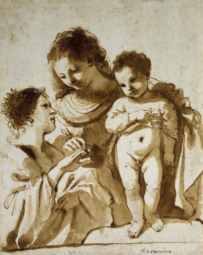 The Mystic Marriage of St Catherine by Guercino