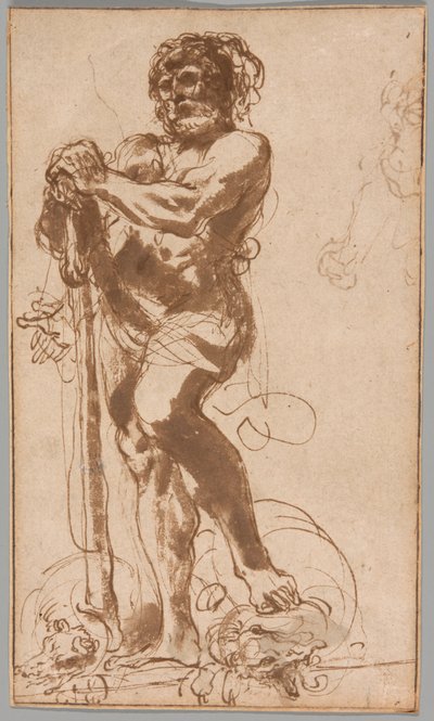 The Triumphant Hercules with the Vanquished Hydra by Guercino
