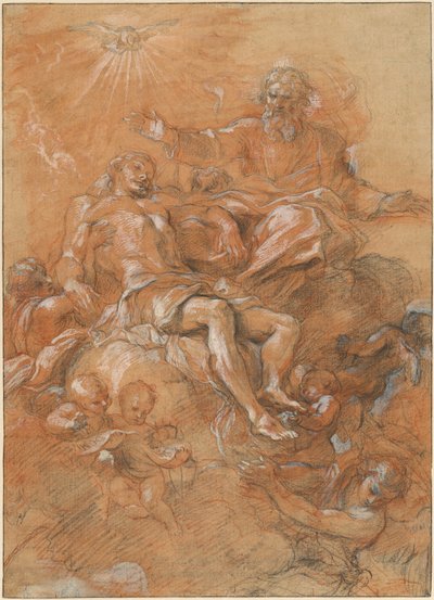 God the Father and the Holy Spirit Receiving the Body of Christ by Guglielmo Cortese