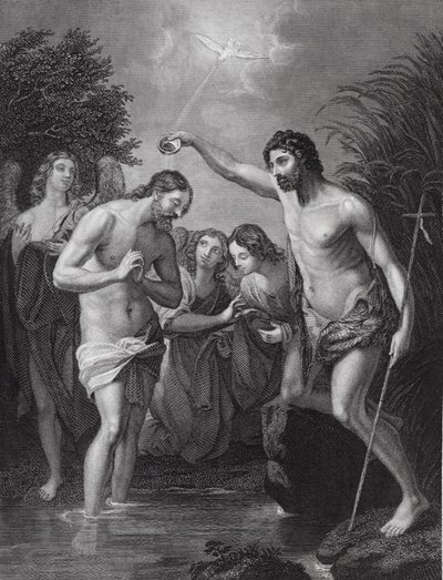 St John Baptizing by Guido (after) Reni