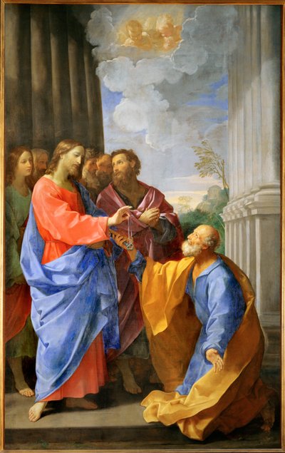 Christ Hands the Keys to Saint Peter by Guido (follower of) Reni
