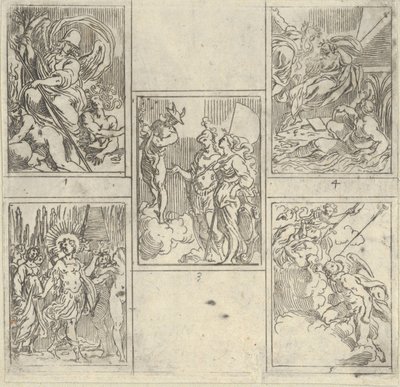 Five Numbered Scenes, Each After a Painter in the Accademia Degl