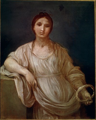 Portrait of Young girl with a crown by Guido Reni