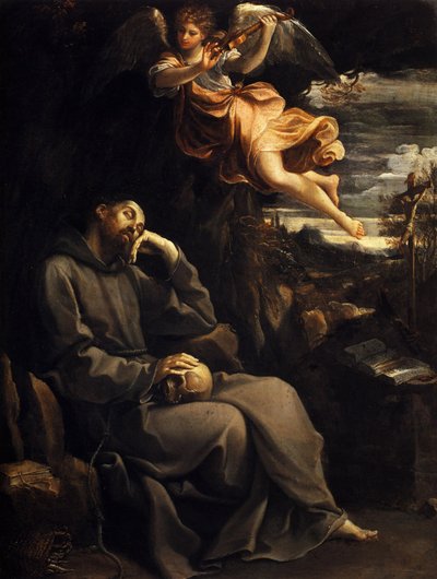 Saint Francis Consoled by the Musical Angel, 1606-1607 by Guido Reni