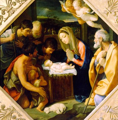 The Adoration of the Christ Child by Guido Reni