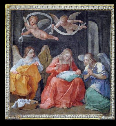 The Virgin Sewing, from the 