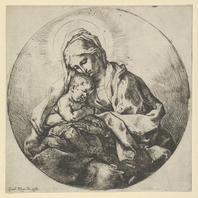The Virgin Holding the Infant Christ with the Fingers of Her Right Hand Hidden, ca. 1600-1640 by Guido Reni