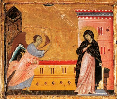 Annunciation, detail by Guido da Siena
