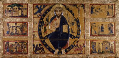 The Redeemer and the symbols of the Evangelists by Guido da Siena