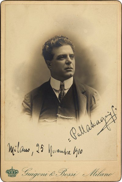 Portrait of the Composer Pietro Mascagni by Guigoni and Bossi.