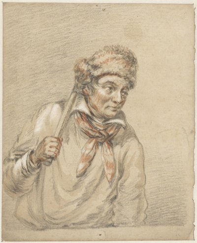Man with Fur Hat by Guillaume Anne van der Brugghen