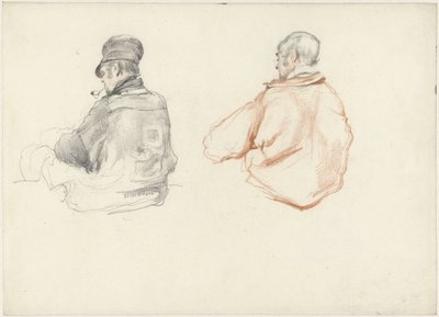 Two Studies of a Seated Man, Seen from the Back by Guillaume Anne van der Brugghen