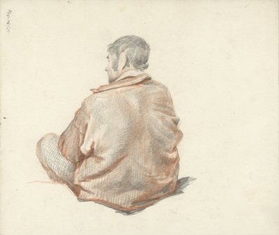 Seated Man, Seen from the Back by Guillaume Anne van der Brugghen