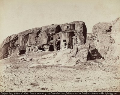 A Byzantine church carved into the rock, located near Ayache-in, on the outskirts on the Hamam Station, Turkey by Guillaume Berggren