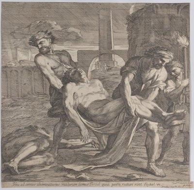 Abdon and Sennen Carrying the Early Christian Martyrs Off for Burial, 1650-60 by Guillaume Courtois