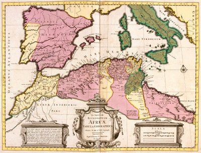 Map of North Africa and Europe by Guillaume Delisle
