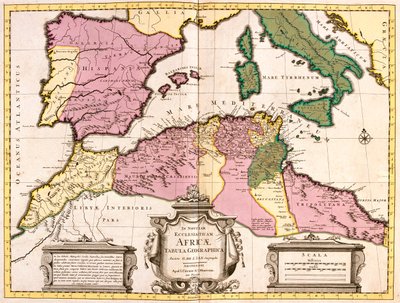 Morocco, North Algeria, Tunisia, North-West Libya, Spain, Portugal, Italy by Guillaume Delisle
