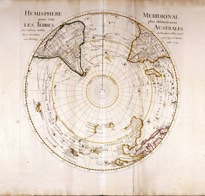 View of the South (Antarctic) Pole (Atlas by Guillaume Delisle) by Guillaume Delisle
