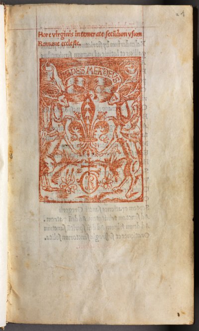 Printed Book of Hours (Use of Rome) by Guillaume Le Rouge