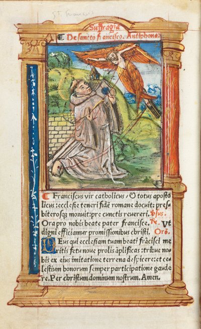 Printed Book of Hours (Use of Rome): St. Francis of Assisi by Guillaume Le Rouge