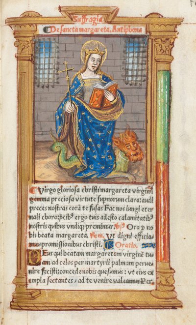 Printed Book of Hours (Use of Rome): St. Margaret by Guillaume Le Rouge