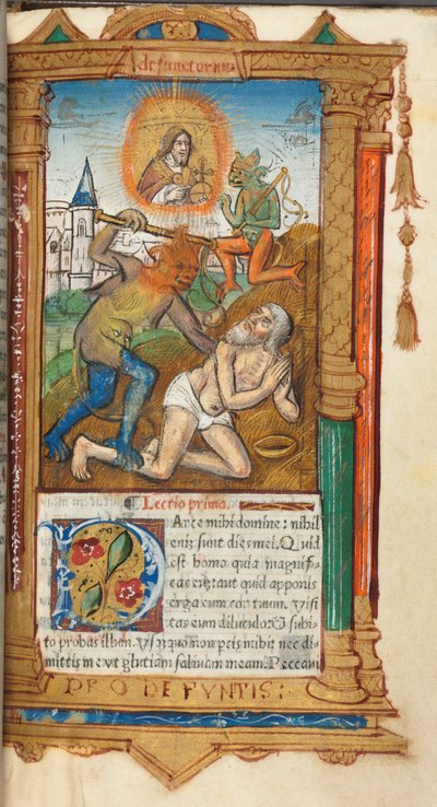 Printed Book of Hours (Use of Rome): fol, 78r, Job by Guillaume Le Rouge