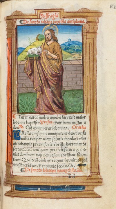 Printed Book of Hours Use of Rome: St. John the Baptist by Guillaume Le Rouge