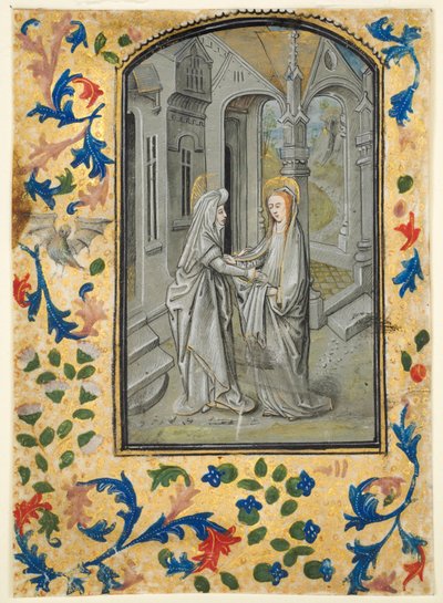 Leaf from a Book of Hours: The Visitation by Guillaume Vrelant