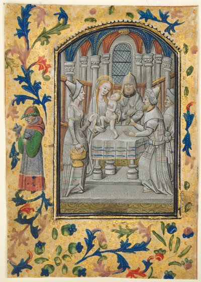 Leaf from a Book of Hours: The Visitation by Guillaume Vrelant