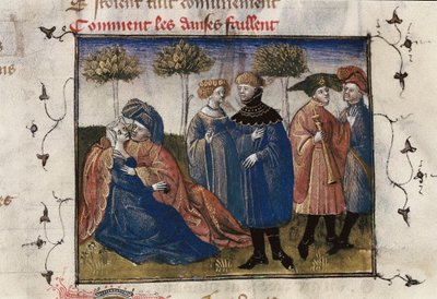 A Gallant Scene of Courtiers by Guillaume de Lorris