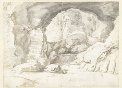 View in the Vaults of a Classical Ruin by Guilliam du Gardijn