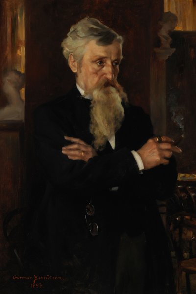 Portrait of Journalist August Schauman by Gunnar Berndtson